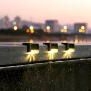 9412 Solar Decorative Lights Waterproof Durable Garden Atmosphere Lights Stair Lights Railing Lights Step Steps Lights For Outdoor Patio Courtyard Stair Step Fence Patio Stairsyard Garden Pathway ( 4 Pc Set) thumbnail 5