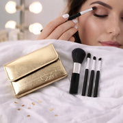 4 In 1 Professional Makeup Brush Set With Premium Storage Pouch (1 Pc) thumbnail 2