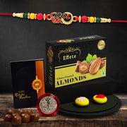 Rakhi (K1_406_ca32)  Chocolate Almonds 32gm Rakhi For Brother With Gift  Handmade Rakhi Rakhi Combo For Brother  Stylish Rakhi For Brother  Set Of 1 Rakhi thumbnail 1