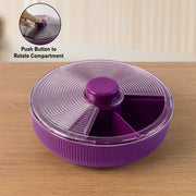 Supermom Multipurpose Round Rotating Dry Fruit  Snack Storage Container (1 Pc) thumbnail 5