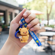 Cute Bear Cartoon Keychain With Rainbow Strap (1 Pc) thumbnail 2