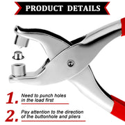 1593 Grommet Setting Tool With 25 Pcs Gold Eyelets Grommets Steel Hole Punch Setter Kit For Leather Canvas All Fabrics Men And Women Clothes Shoes Belts Bags Crafts thumbnail 3