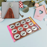 9413  Multipurpose Steel Wall Hanging Hook 12 Pc Self Adhesive Wall Hanging Hooks Sticker Hook Suitable For Wall Paper Calender Bathroom Tiles Kitchen Key Hange And Etc Hook 12  (Pack Of 12) thumbnail 1