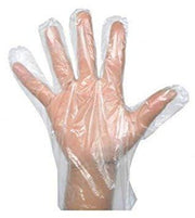 0670 Plastic Transparent Disposable Clear Gloves (White) (100pc) thumbnail 2