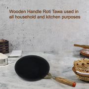 2692 Wooden Handle Roti Tawa Used In All Household And Kitchen Purposes For Making Rotis And Parathas Etc. thumbnail 3