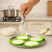 Idli Maker Cups (4 Pcs)  Food-grade Silicone Non-stick Idli Dhokla Egg Poacher Moulds thumbnail 3