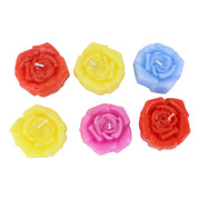 Rose Shaped Wax Candle Set (6 Pc) thumbnail 1