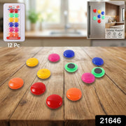 Colorful Round Refrigerator Magnets Set (12 Pc Set) thumbnail 6