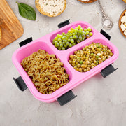 Plastic 3 Compartment Insulated Lunch Box Lunch Box (1 Pc) thumbnail 4