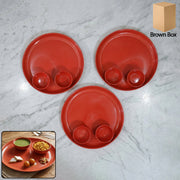 Multipurpose Serving Plate And Bowl Set 3 Plate 6 Bowl (Mix Color) thumbnail 1