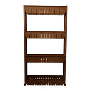 Multipurpose Plastic 4 Layer Storage Rack With Wheels thumbnail 3