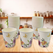 Disposable Paper Cups Disposable Tea Coffee Cups (24 Pcs Set  Mix Color  Design) thumbnail 1