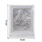Elegant Silver Saraswati Maa Photo Frame With Stand (1 Pc) thumbnail 4