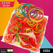 4354 Rubber Band For Officehome And Kitchen Accessories Item Products Elastic Rubber Bands Flexible Reusable Nylon Elastic Unbreakable For Stationery School Multicolor (0.5 Inch  50 Gm) thumbnail 5