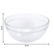Transparent Idli Mixing  Serving Bowl  Textured Plastic Kitchen Bowl (1 Pc) thumbnail 4