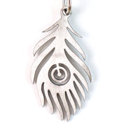 Stylish Stainless Steel Peacock Feather Keychain (1 Pc) thumbnail 4