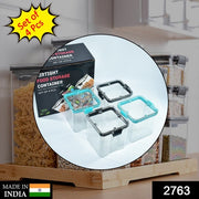 2763 4pc Square Container 700ml Used For Storing Types Of Food Stuffs And Items. thumbnail 7