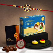 Rakhi (K1_550_bs32)  Chocolate Butter Scotch 32gm Rakhi For Brother With Gift Rakhi With Chocolate Rakhi Combo For Brother Set Of 1 Rakhi Chocolate thumbnail 1