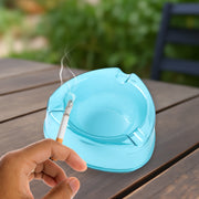 Oblivion Heavy-duty Transparent Plastic Ashtray With Triple Rest Slots  Anti-slip Base (1 Pc) thumbnail 1