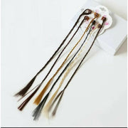 Kids Hair Braid Extensions with Clips | Fun Party Hair Accessories Pack of 6 (Color may vary) thumbnail 10