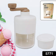 5771 Portable Gola Maker Ice Crusher And Shaved Ice Machine Hand Shaved Ice Machine Manual Fruit Smoothie Machine Mini Household Ice Shaver Small Ice Crusher thumbnail 6
