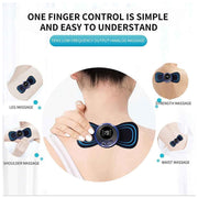 6204 Portable Usb Neck Massager Electric Neck Massager Automatic Massage Enhancer Mini Cervical Massager Ems Lymphatic Drainage Massage With Cable thumbnail 4