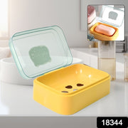 Plastic Soap Dish Portable Plastic Self Draining Soap Holder (1 Pc  Mix Color) thumbnail 5