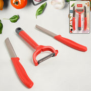 Apex 3-piece Stainless Steel Kitchen Knife And Peeler Set thumbnail 1