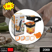 2069 5 In 1 Nicer Dicer Used For Cutting And Shredding Of Various Types Of Food Stuff In All Kitchen Purposes. thumbnail 7