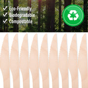 165mm Wooden Knife  30 Pcs Pack thumbnail 2