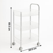 Apex Sapphire 3-layer Multipurpose Storage Trolley With Wheels thumbnail 4