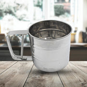 7021 Flour Sifter Stainless Steel Shaker Creation Baking Stainless Steel Shaker Sieve Cup Manual Flour Sifter With Measuring Scale Mark Flour Sifter Flour Sieve Multipurpose Handheld For Hotel For Kitchen Home thumbnail 1