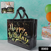 Birthday Gift Bag With Gold Shiny Stars Reusable Party Gift Bags (1 Pc) thumbnail 5