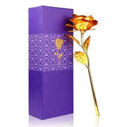 879 24k Artificial Golden Rosegold Red Rose With Gift Box (10 Inches) thumbnail 3