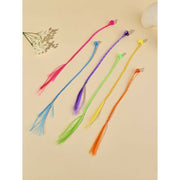 Kids Hair Braid Extensions with Clips | Fun Party Hair Accessories Pack of 6 (Color may vary) thumbnail 1
