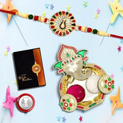 Rakhi For Brother Set Of 1 With Dish Silver Coin  Greeting Card Rakhi For Brother And Bhabhi Rakhi With Gift For Brother Rakhi For Kids Rakhi Set Rakhi Combo (K1_543_aa3) thumbnail 1