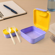 Kids Lunch Box Set With Small Inner Container Spoon  Fork (1 Pc) thumbnail 4