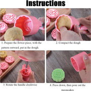 Multipurpose Cookie Biscuit Stamp Mold Set With Press Handle thumbnail 5