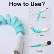 6029 Spiral Charger Spring Cable Protector Data Cable Saver thumbnail 4