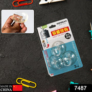 7487 Transparent Rubber Vacuum Sucker Hooks Hanger Strong Suction Cup Bathroom Kitchen Window Wall Accessorie. thumbnail 5