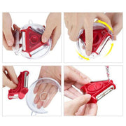 2937  3 In 1 Multi Function Three Use Rotary Hanging Round Planer Peeler And Cutter Vegetable Slicer Kitchen Tools Kitchen Gadgets thumbnail 3