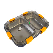 Stainless Steel Lunch Box 2 Section Lunch Box With Spoon thumbnail 3