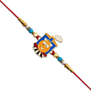 Kids Cartoon Train Rakhi With Colorful Beads thumbnail 1
