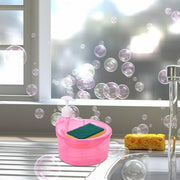 12589 Double Layer Liquid Soap Dispenser With Pump And Sponge Practical For Hotel Sink Clear Soap Dispensing Liquid Pump Bottle For Home  Kitchen Rectangle ( 2 In 1 ) thumbnail 4