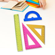 4-piece Geometry Set Triangle Ruler Protractor Straight Ruler thumbnail 1
