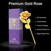 Luxury Decorative Gold Plated Artificial Golden Rose With Premium Box thumbnail 1