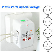 12671 All-in-one Universal Worldwide Travelling Ac Adaptor Plug (Au  Uk  Us  Eu) International Power Charger Electric Usb Power Plug Socket Adapter Converter (1 Pc) thumbnail 4
