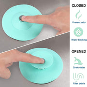Creative 2-in-1 Light Green Silicone Sewer Sink Sealer Cover Drainer (Multicolour) thumbnail 4