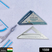 1559 Double Side Scale Triangle Measurement Hand Tool 45 Degree Triangle Ruler Home For Industry Aluminum Alloy Rafter Square 7-inch Length thumbnail 6