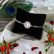 Sunflower Shape Rakhi With Silver Chain thumbnail 1
